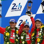 Porsche Team: Mark Webber, Timo Bernhard, Brendon Hartley (l-r)