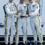 Drivers of the #01 Cadillac V-LMDH on the podium